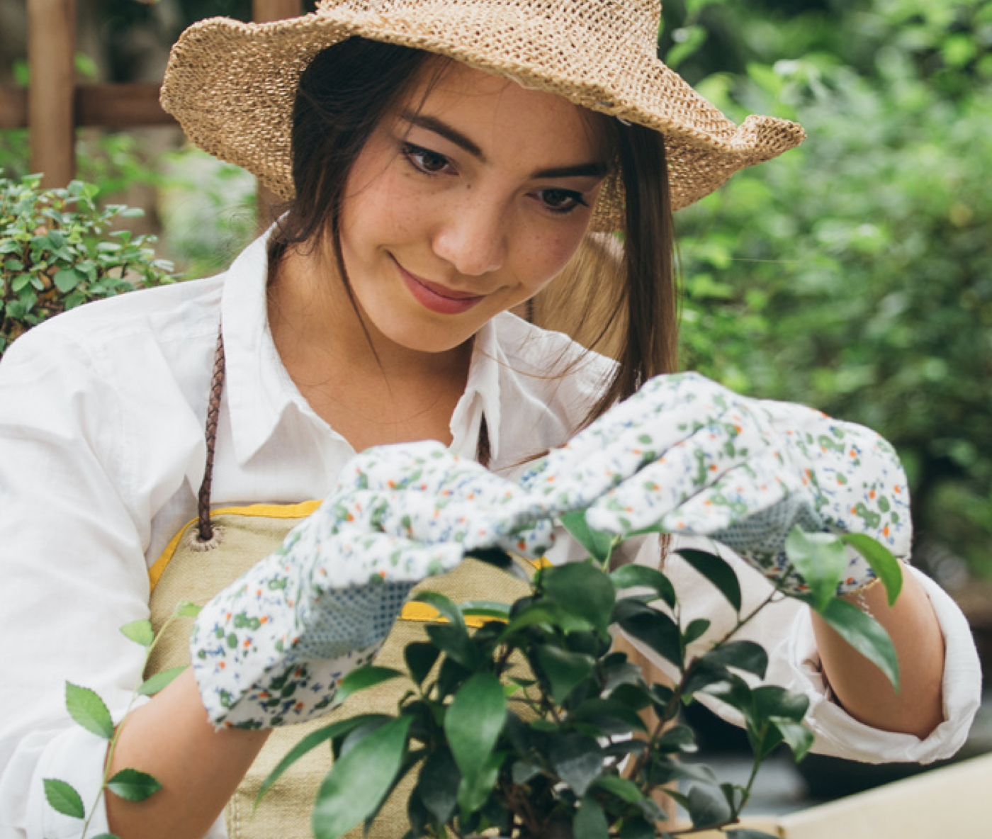 woman gardening